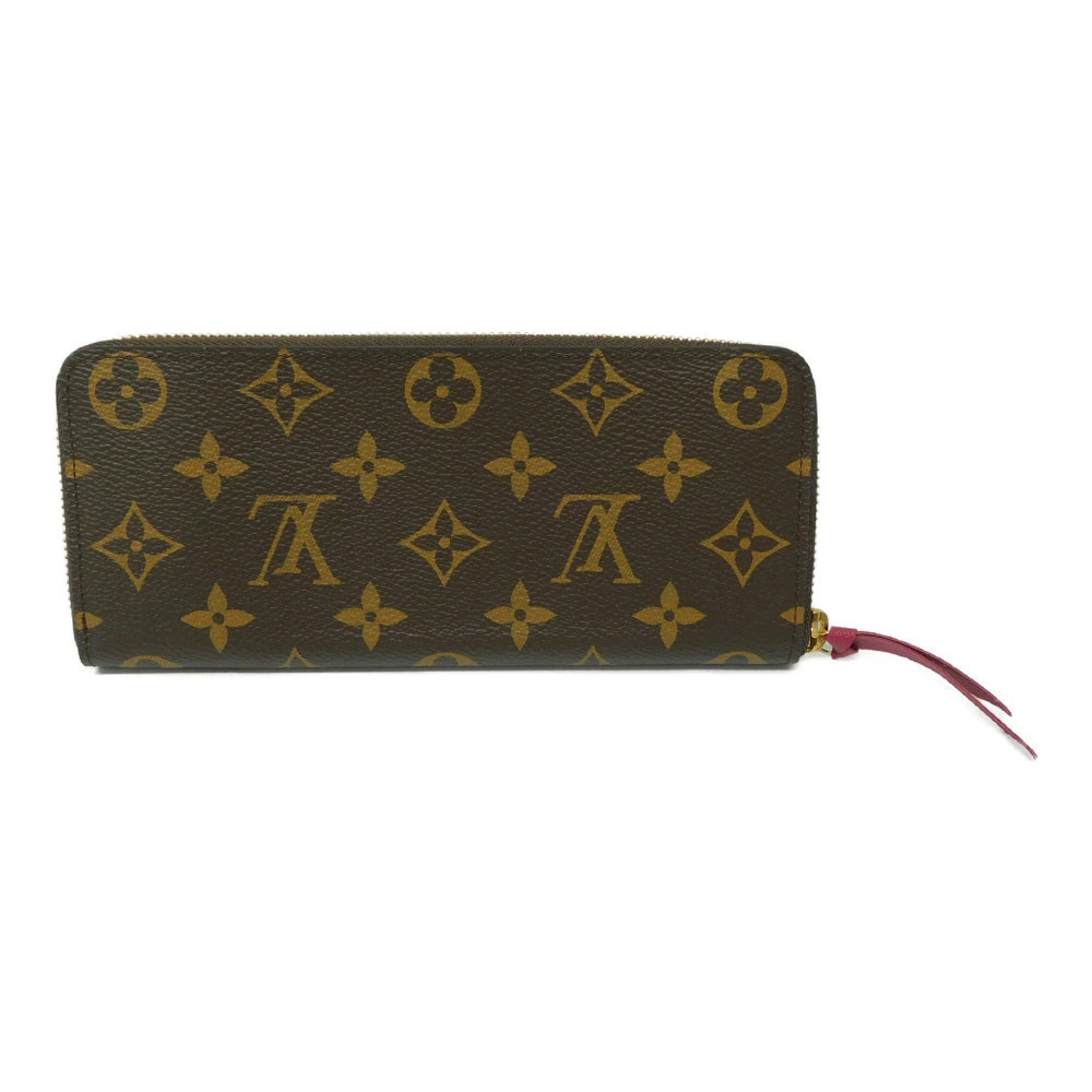 Louis Vuitton Clemence Long Pink Fuchsia Monogram Wallet Portefeuille Pink
